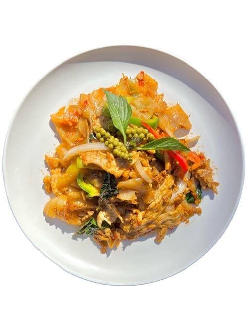 Drunken Noodle (Pad Kee Mao) (serve 10).