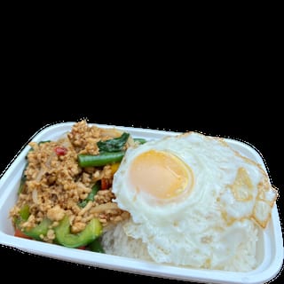 Krapow Gai Sub Kai Daow (L)