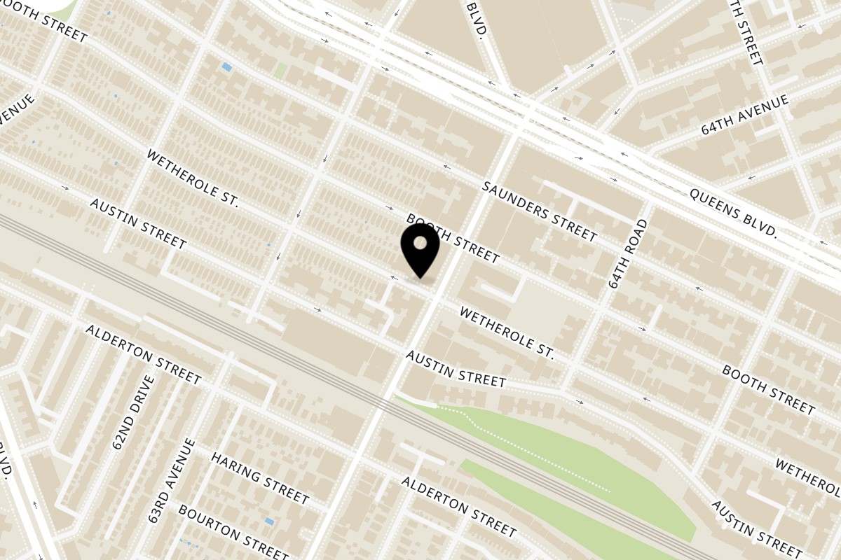 Map showing the location of UThai on 63-55 Wetherole St in Rego Park